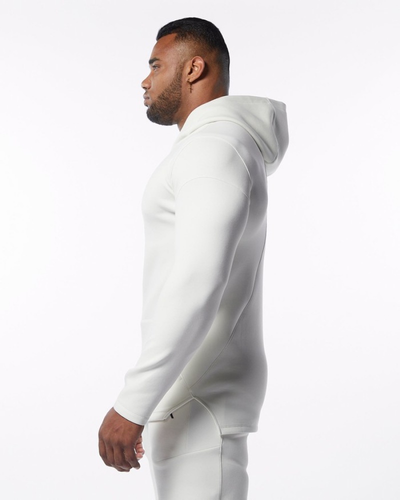 Alphalete ELMTS Fitted Uomo Felpa Con Cappuccio Crema | 72TFZADRQ