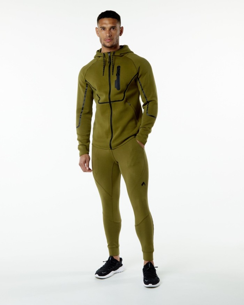 Alphalete ELMTS Ginnastica Uomo Giacche Verdi | 52KWVSBCT