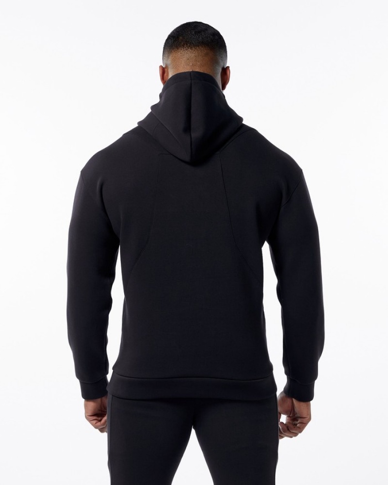 Alphalete ELMTS Uomo Felpa Con Cappuccio Nere | 32RXCYQAE