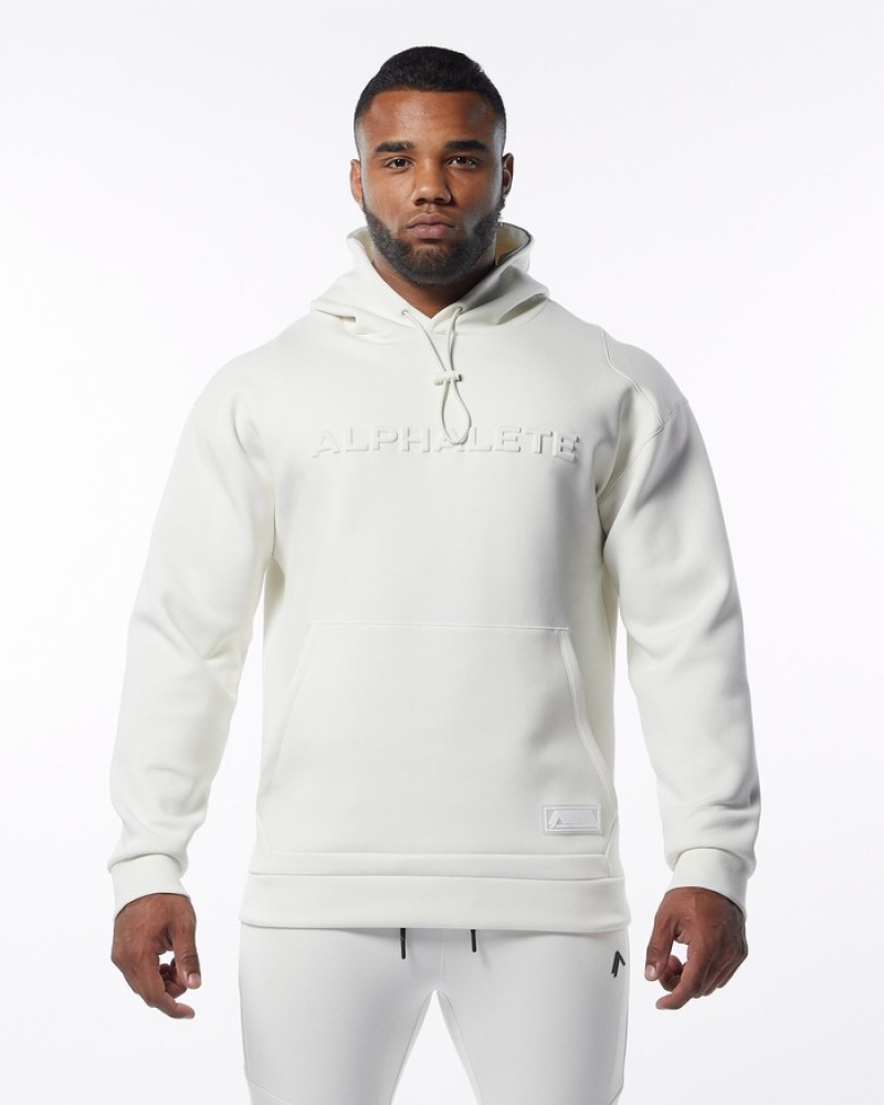 Alphalete ELMTS Uomo Felpa Con Cappuccio Crema | 34CBMPVIH