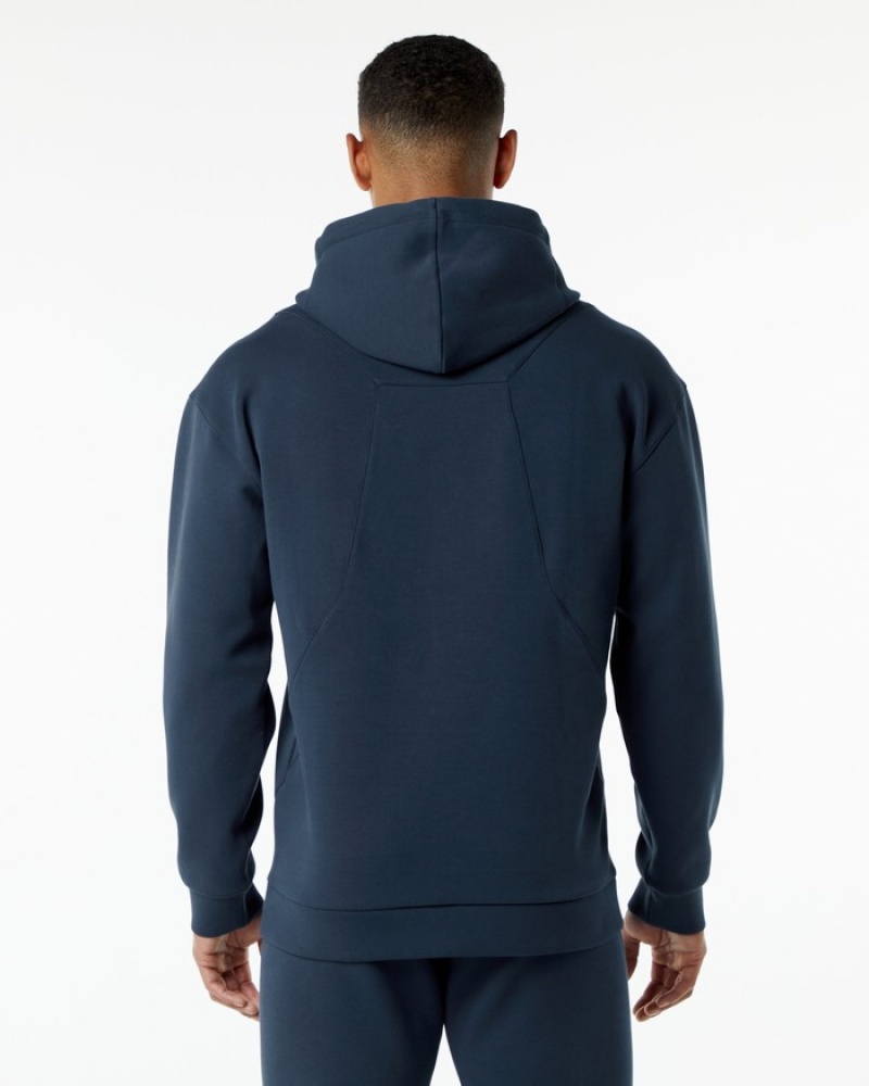 Alphalete ELMTS Uomo Felpa Con Cappuccio Blu Marino | 62ZLUIGRD