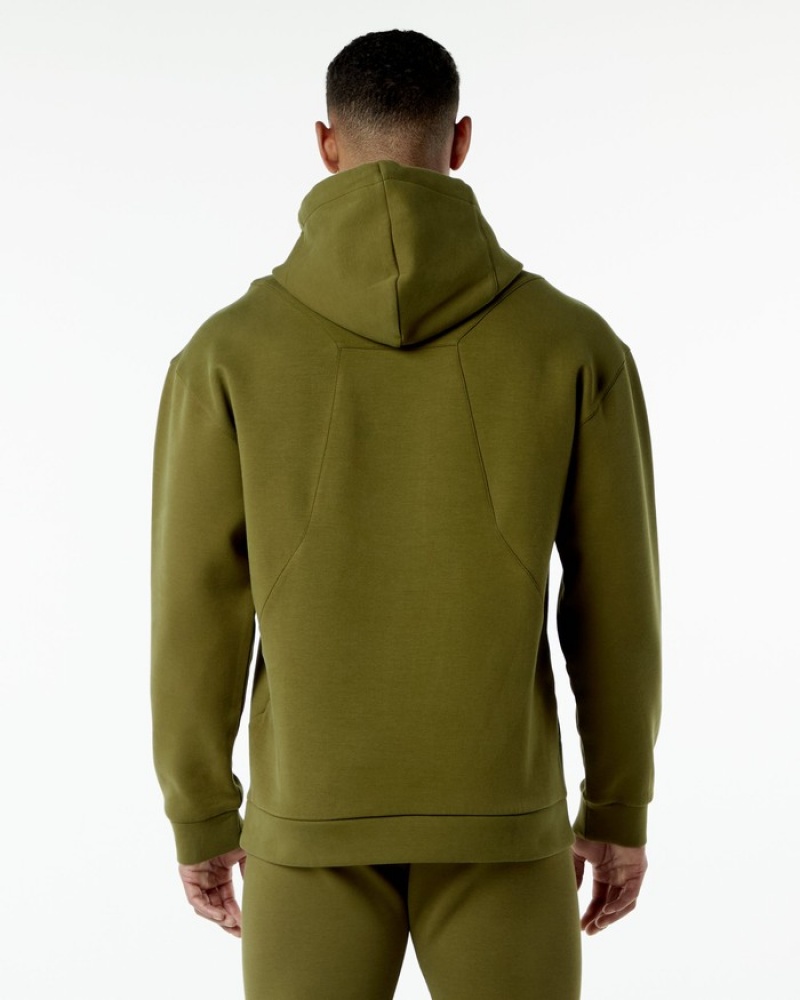 Alphalete ELMTS Uomo Felpa Con Cappuccio Verdi | 79HAYPURG