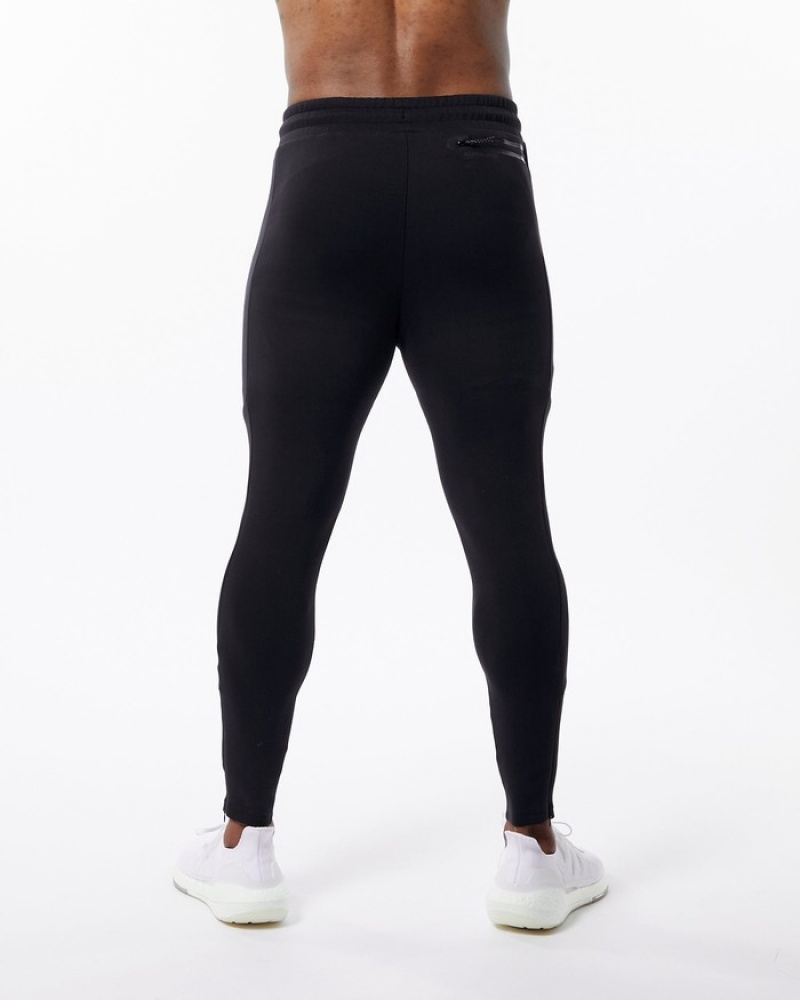 Alphalete ELMTS Zip Uomo Pantaloni Jogger Nere | 63UIBLRSV
