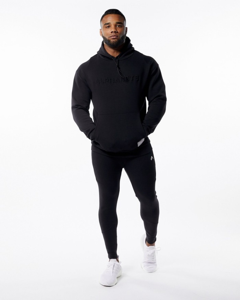 Alphalete ELMTS Zip Uomo Pantaloni Jogger Nere | 63UIBLRSV