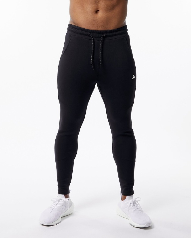 Alphalete ELMTS Zip Uomo Pantaloni Jogger Nere | 63UIBLRSV