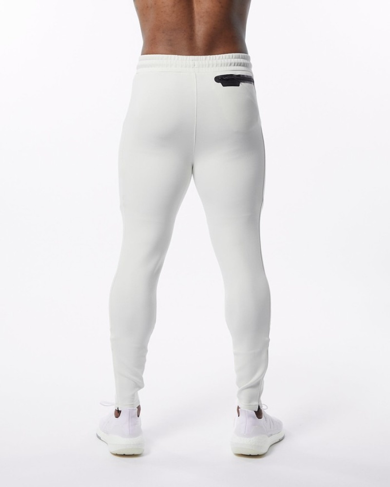 Alphalete ELMTS Zip Uomo Pantaloni Jogger Crema | 01MDSJUBO