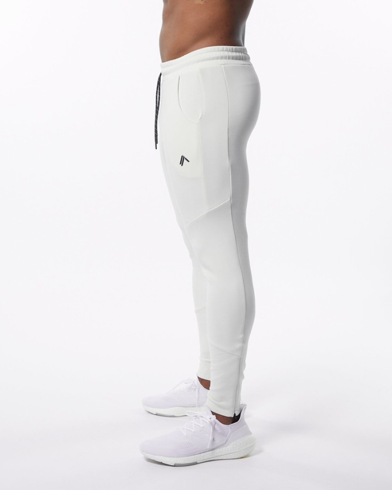 Alphalete ELMTS Zip Uomo Pantaloni Jogger Crema | 01MDSJUBO
