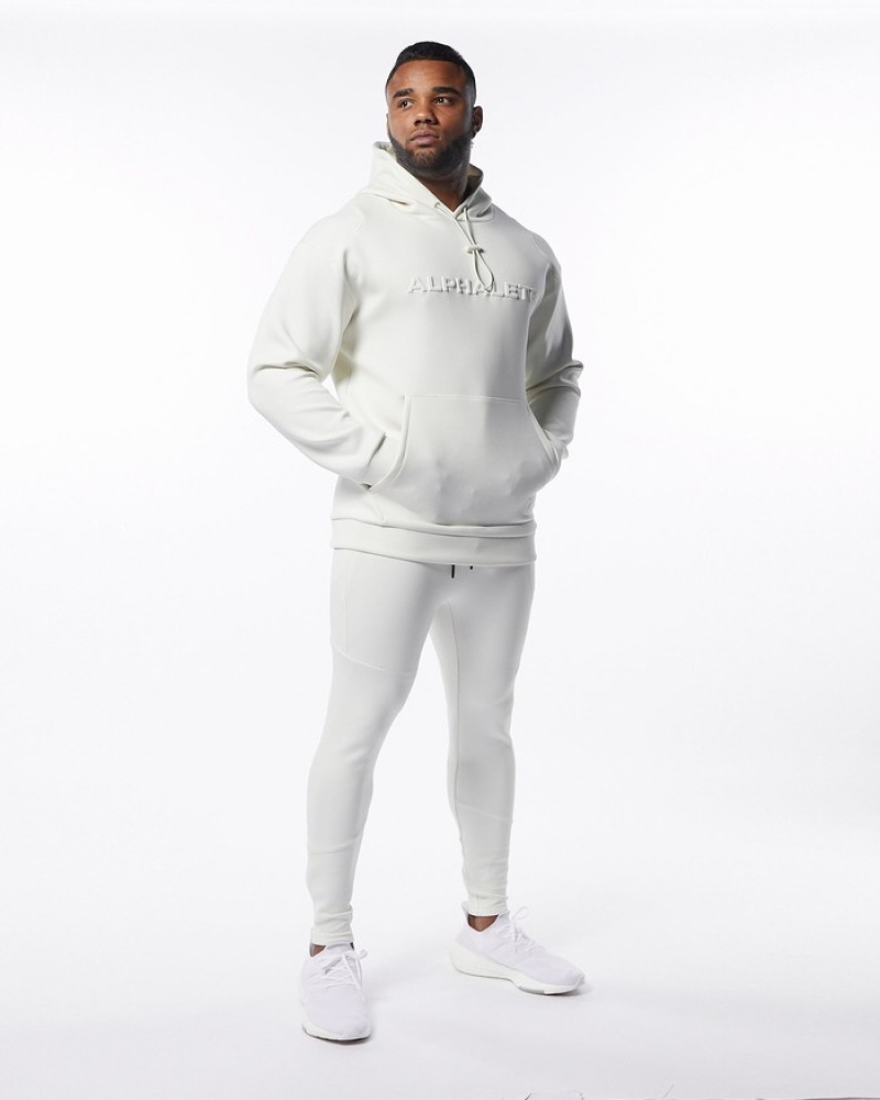 Alphalete ELMTS Zip Uomo Pantaloni Jogger Crema | 01MDSJUBO
