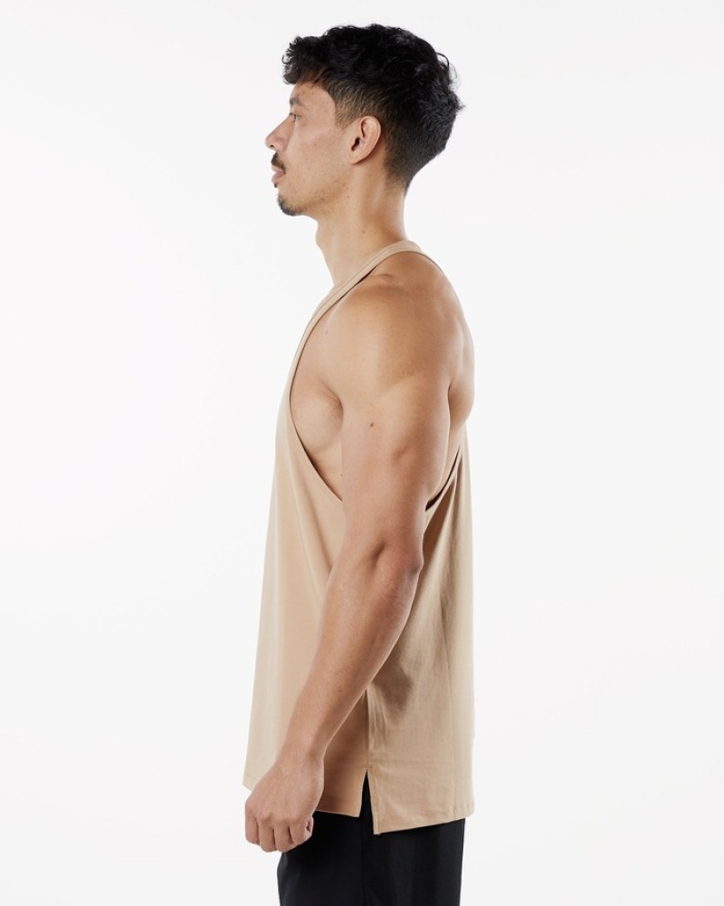 Alphalete Emblem Stringer Uomo Canotta Grigie Marroni | 49ASCZOBG