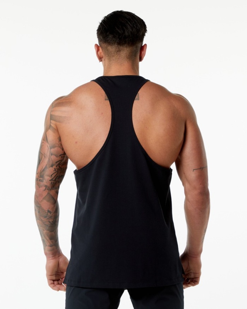 Alphalete Emblem Stringer Uomo Canotta Nere | 63UQXAHVD