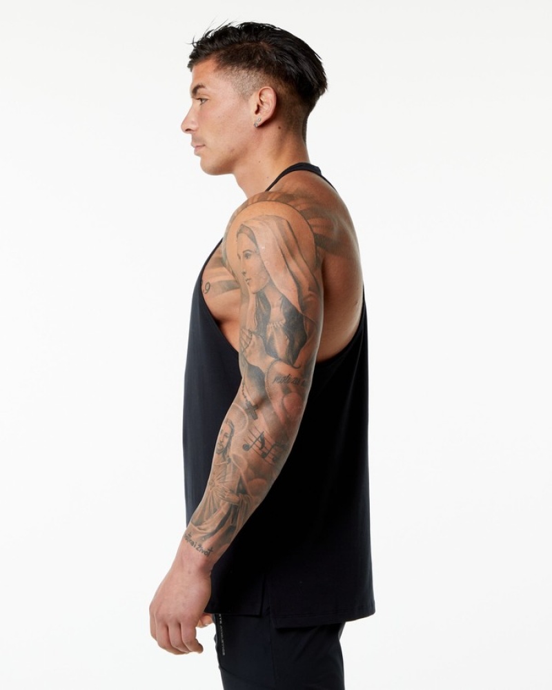 Alphalete Emblem Stringer Uomo Canotta Nere | 63UQXAHVD