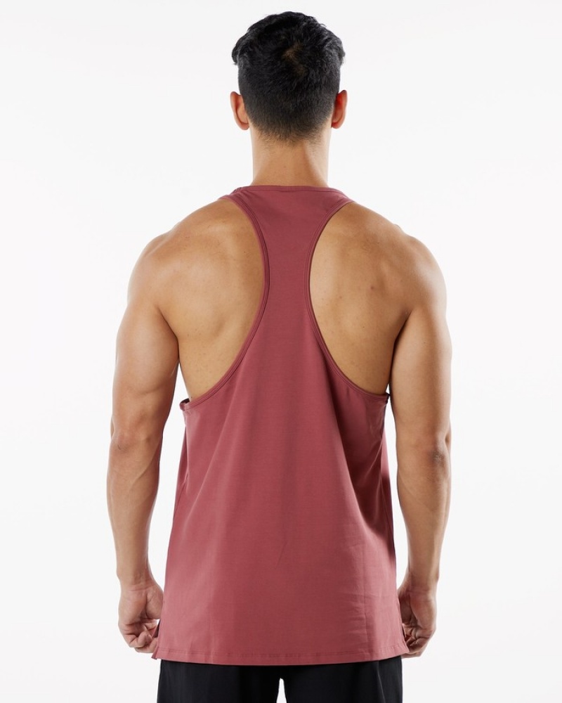 Alphalete Emblem Stringer Uomo Canotta Rosse | 62VQIWDCH