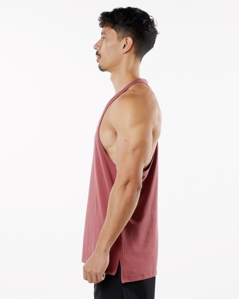 Alphalete Emblem Stringer Uomo Canotta Rosse | 62VQIWDCH