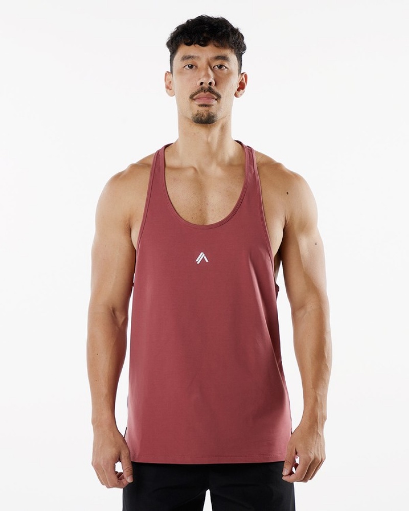 Alphalete Emblem Stringer Uomo Canotta Rosse | 62VQIWDCH