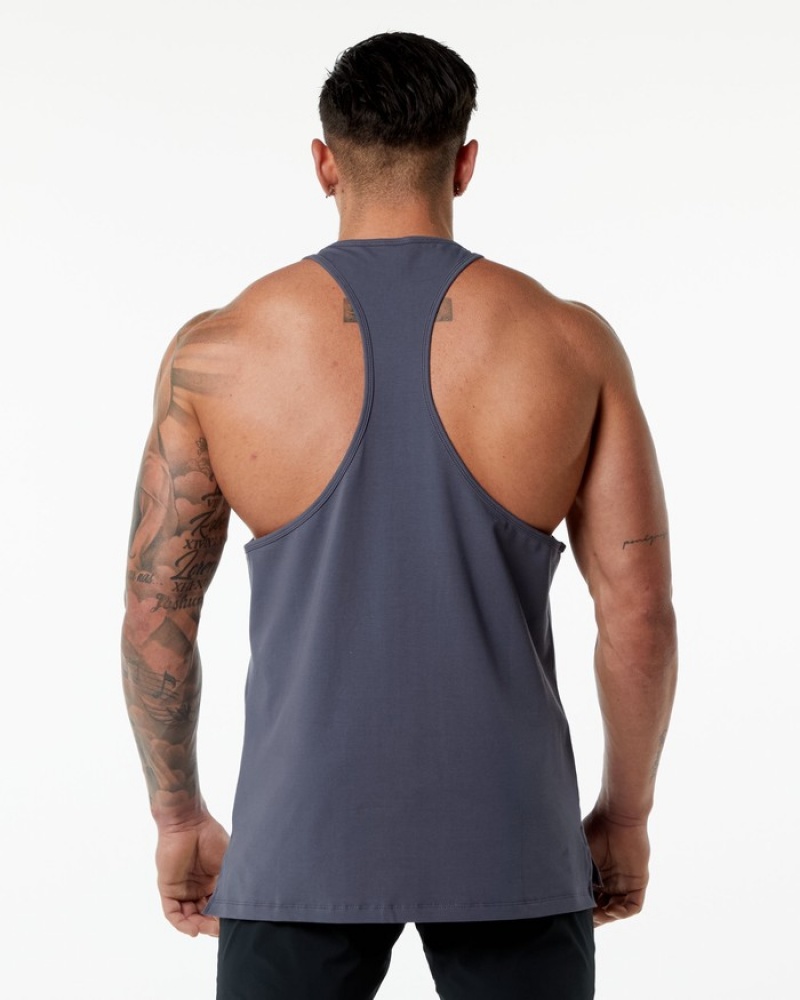 Alphalete Emblem Stringer Uomo Canotta Viola | 19LVDKHBC