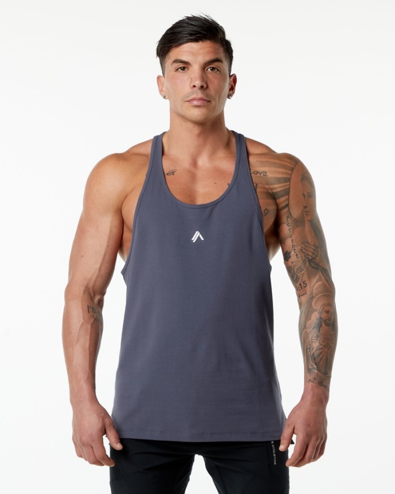 Alphalete Emblem Stringer Uomo Canotta Viola | 19LVDKHBC