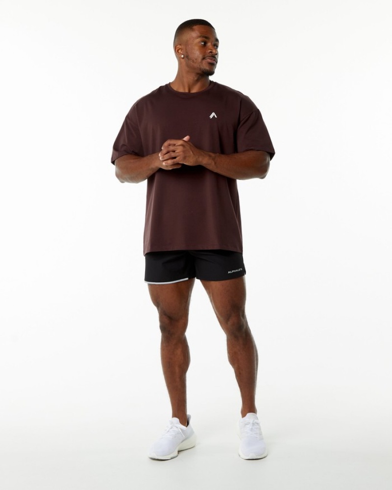 Alphalete Emblem Uomo Camicie Bordeaux | 04IYSHOED
