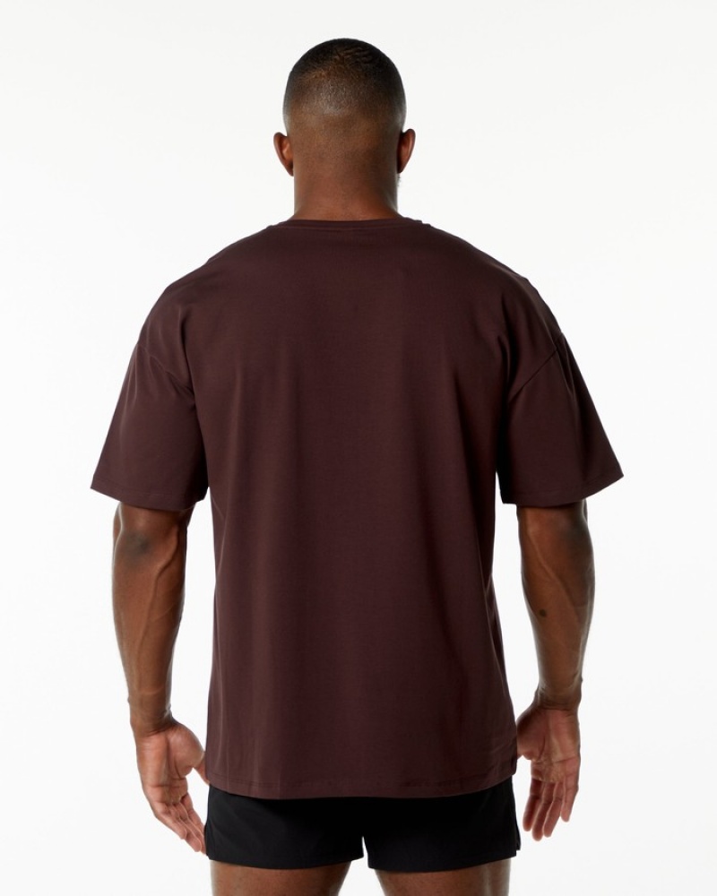 Alphalete Emblem Uomo Camicie Bordeaux | 04IYSHOED