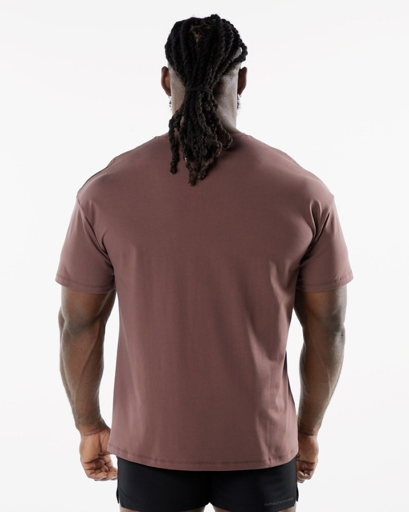 Alphalete Emblem Uomo Camicie Bordeaux | 42IXVGCWN