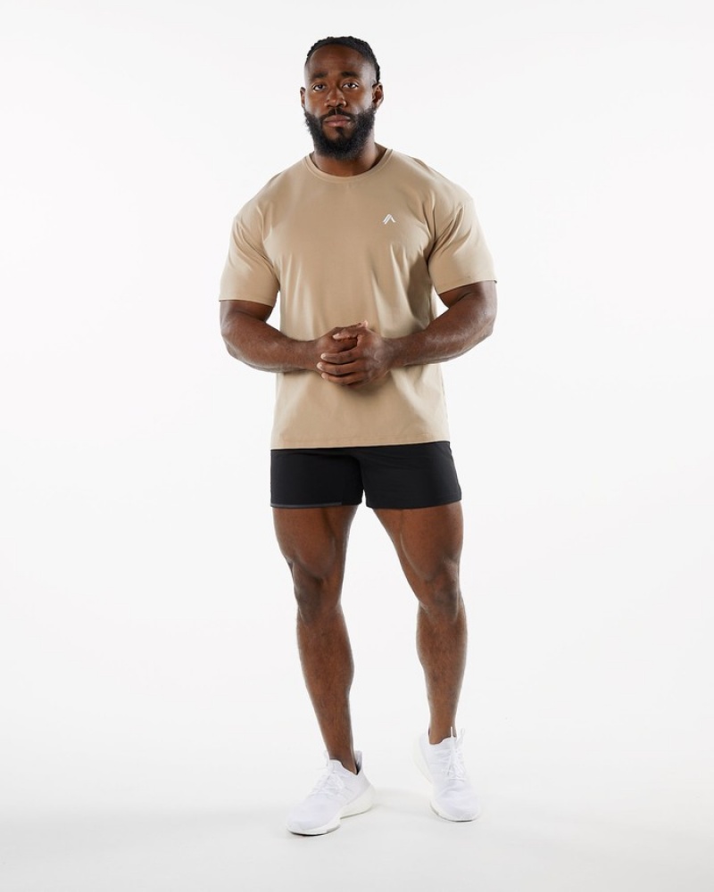 Alphalete Emblem Uomo Camicie Grigie Marroni | 85AMLNXJI
