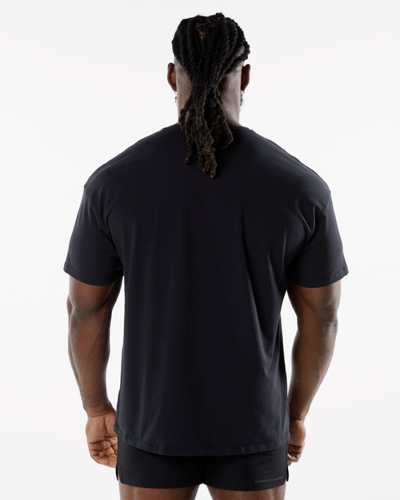 Alphalete Emblem Uomo Camicie Nere | 01OXQEMIV