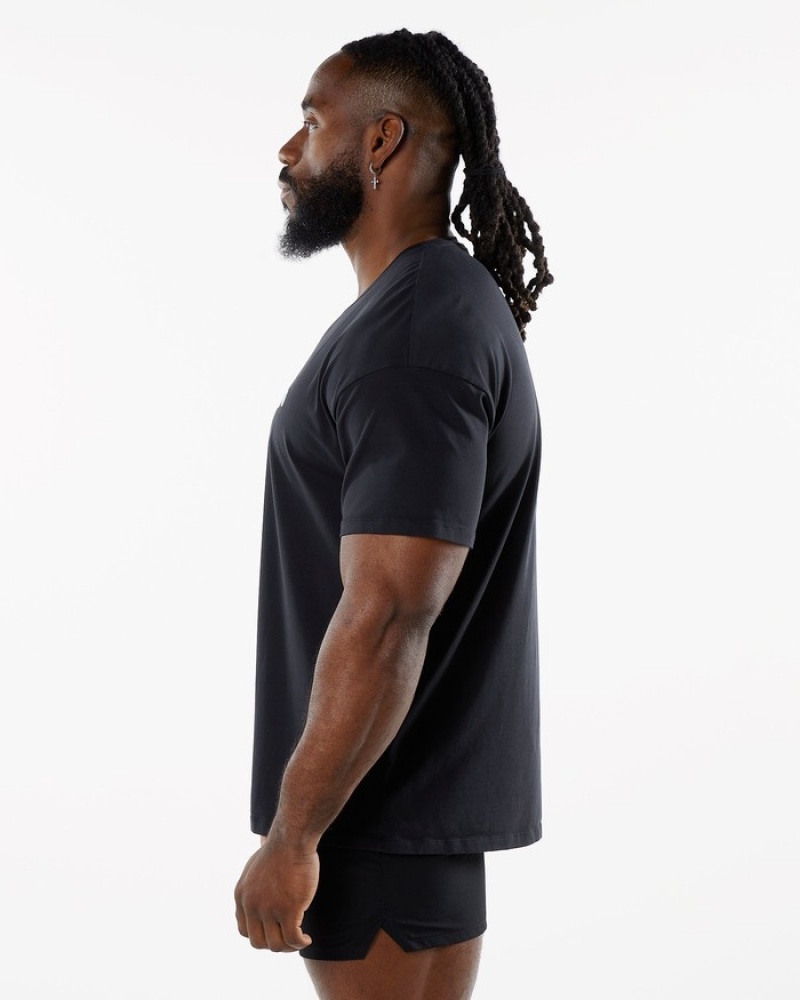 Alphalete Emblem Uomo Camicie Nere | 01OXQEMIV