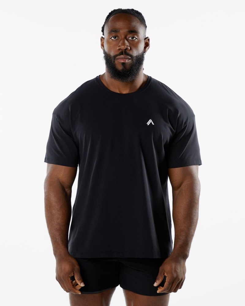 Alphalete Emblem Uomo Camicie Nere | 01OXQEMIV