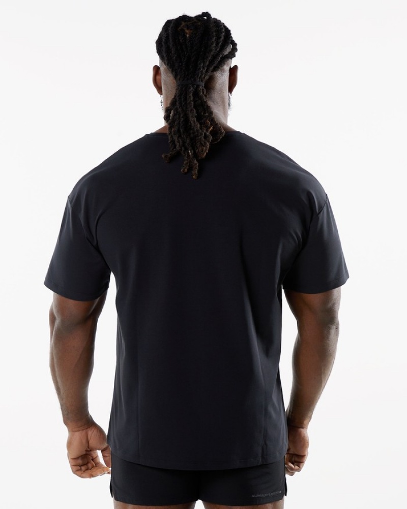 Alphalete Emblem Uomo Camicie Nere | 15MTNWLYX
