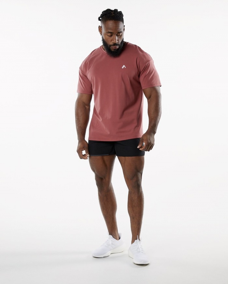 Alphalete Emblem Uomo Camicie Rosa | 06YAUGEWL