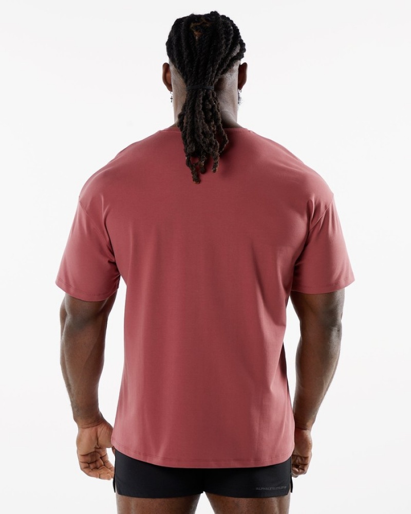 Alphalete Emblem Uomo Camicie Rosa | 06YAUGEWL