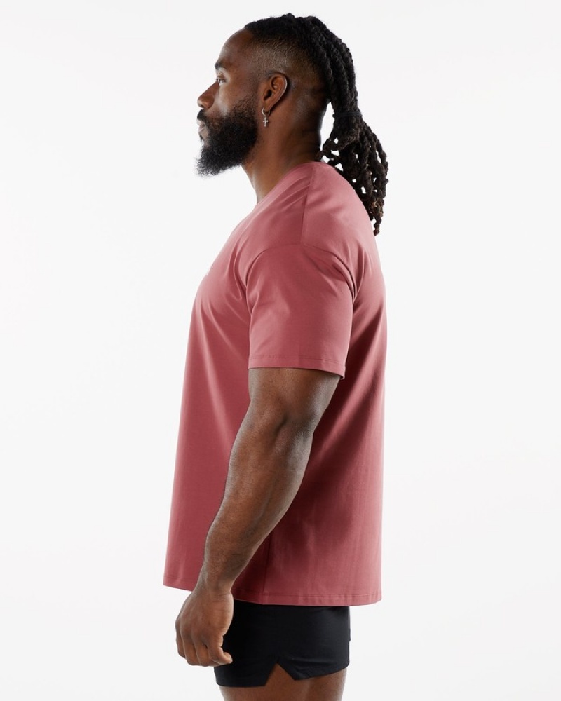 Alphalete Emblem Uomo Camicie Rosa | 06YAUGEWL