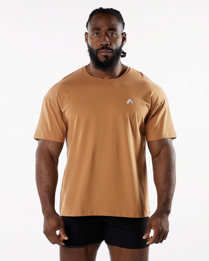 Alphalete Emblem Uomo Camicie Rosse | 34GMSIWQL