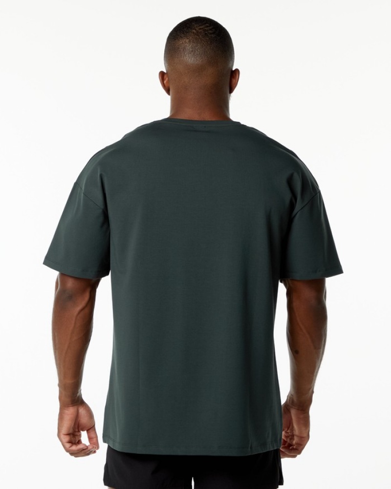 Alphalete Emblem Uomo Camicie Verdi | 65GNPCBOA