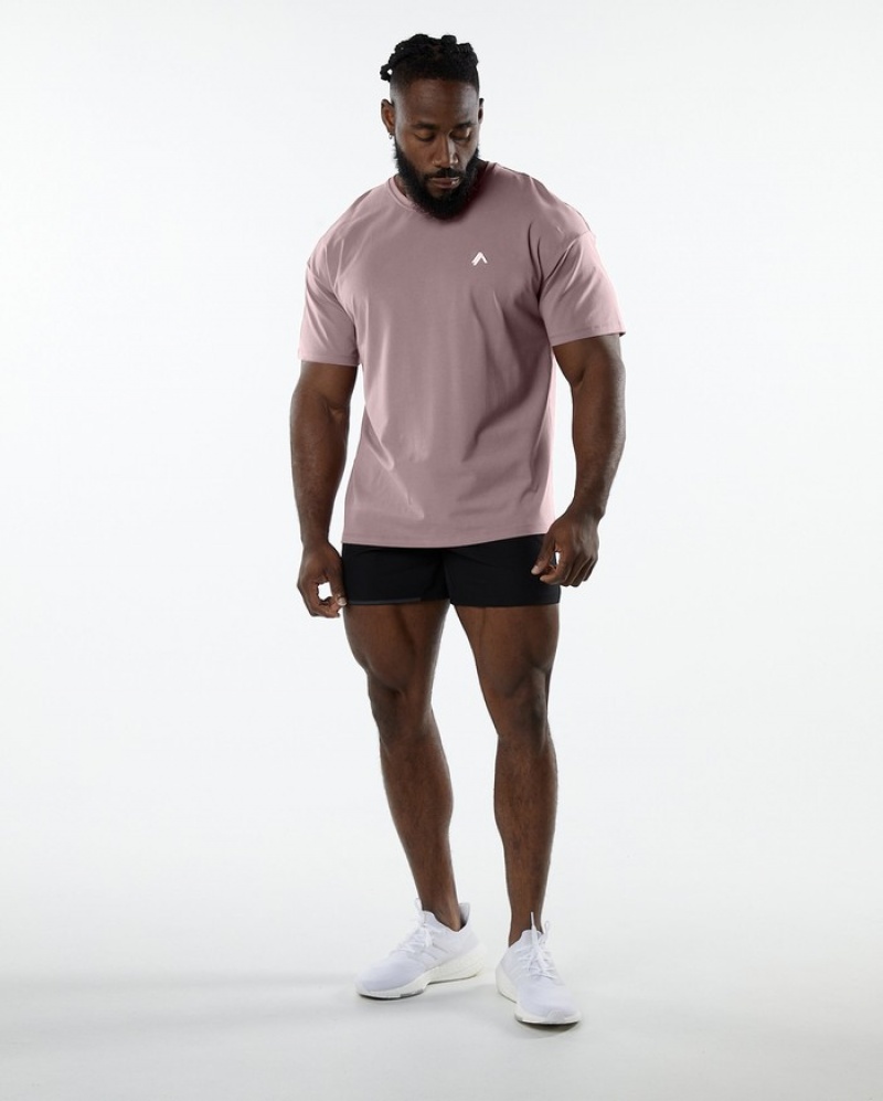 Alphalete Emblem Uomo Camicie Viola | 76BXJKAEM