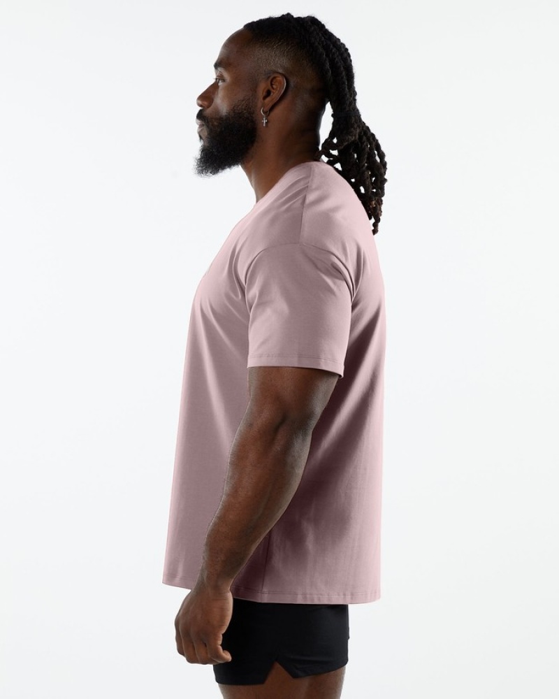 Alphalete Emblem Uomo Camicie Viola | 76BXJKAEM