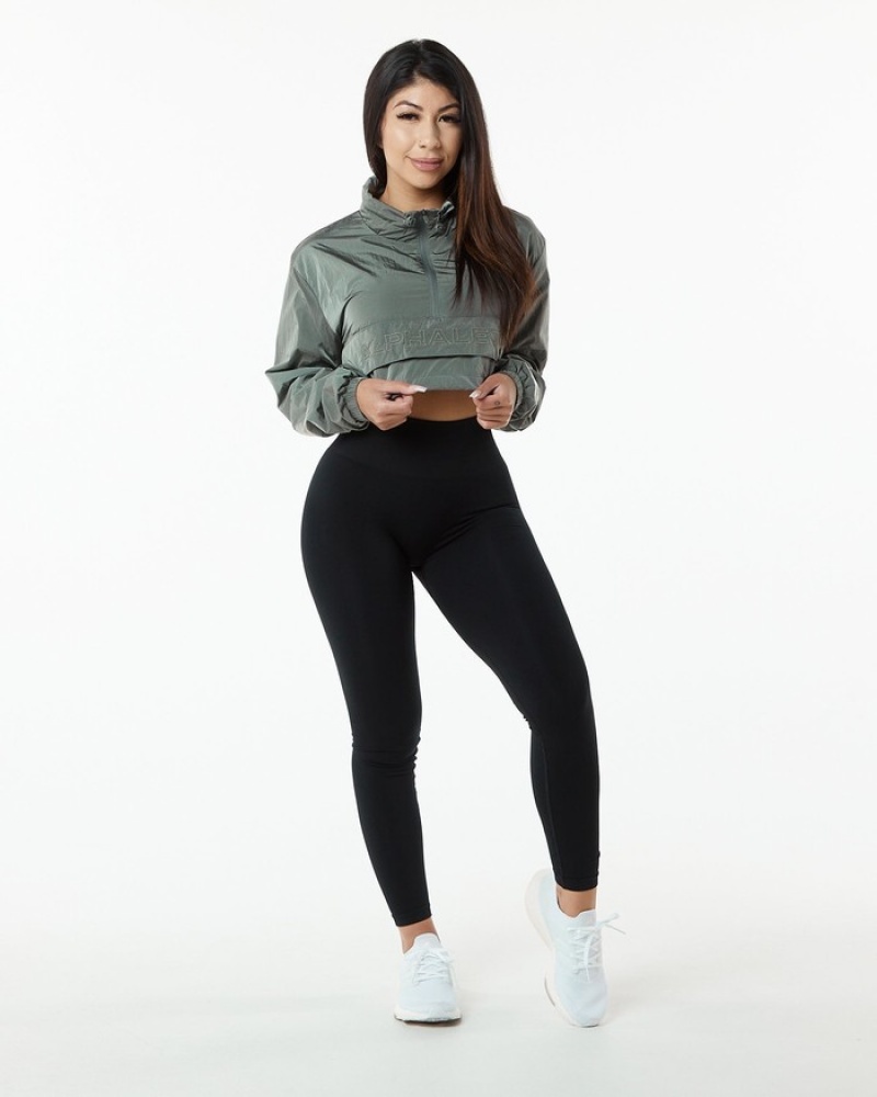 Alphalete Endure Crop Donna Giacche Grigie | 65AZPNGIC