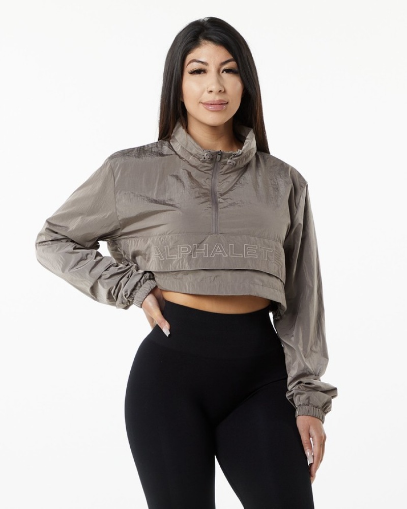 Alphalete Endure Crop Donna Giacche Marroni | 36IWNXZGS