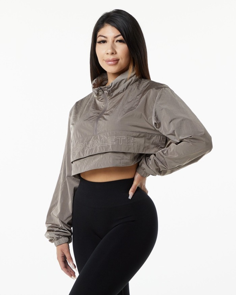 Alphalete Endure Crop Donna Giacche Marroni | 36IWNXZGS
