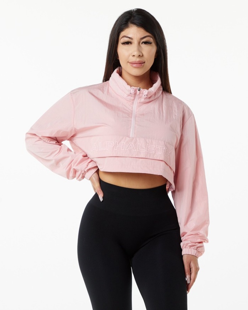 Alphalete Endure Crop Donna Giacche Viola | 65WIFKVBO