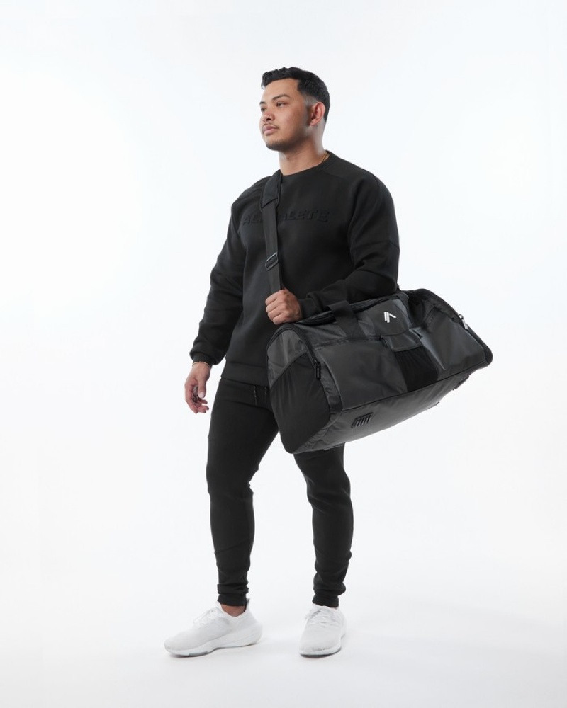 Alphalete Essential Duffel Uomo Borse Nere | 51HVBWYCZ