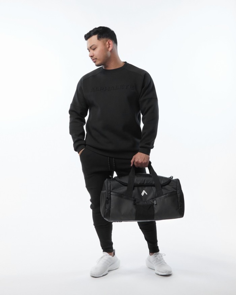 Alphalete Essential Duffel Uomo Borse Nere | 51HVBWYCZ