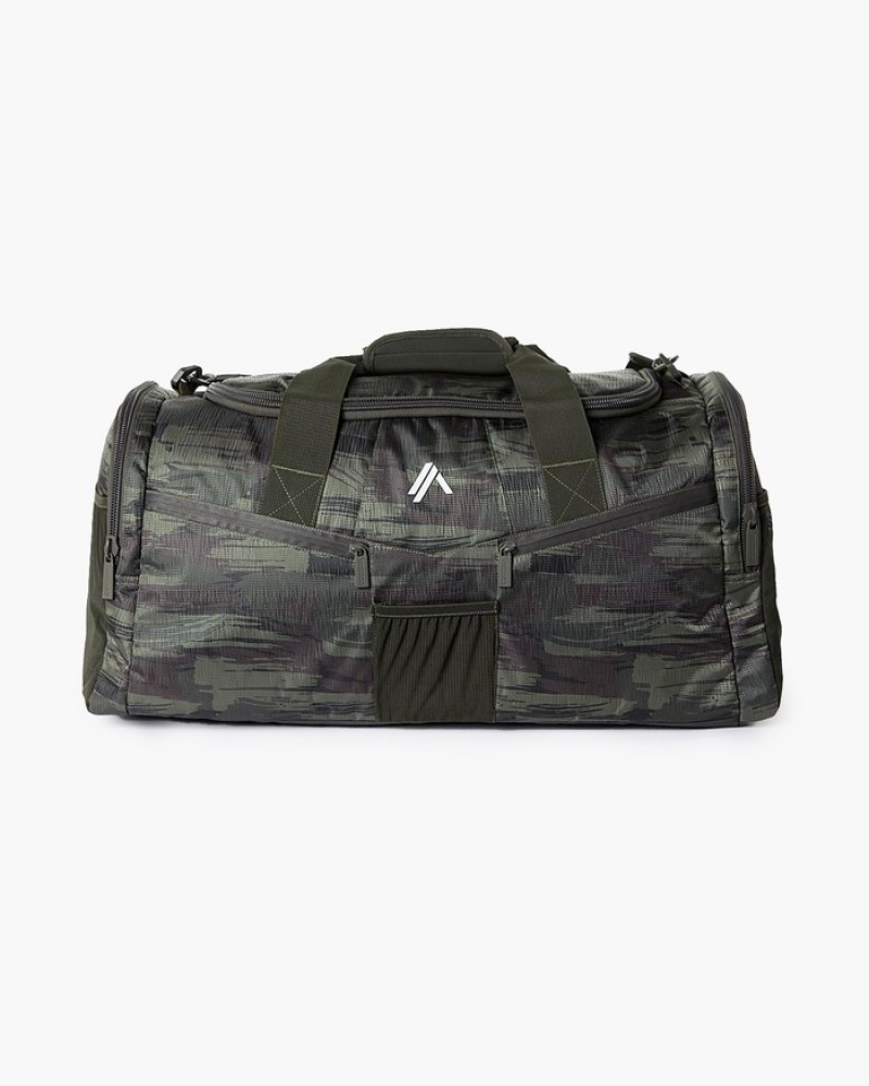 Alphalete Essential Duffel Uomo Borse Verde Oliva Camouflage | 45DHCONQV