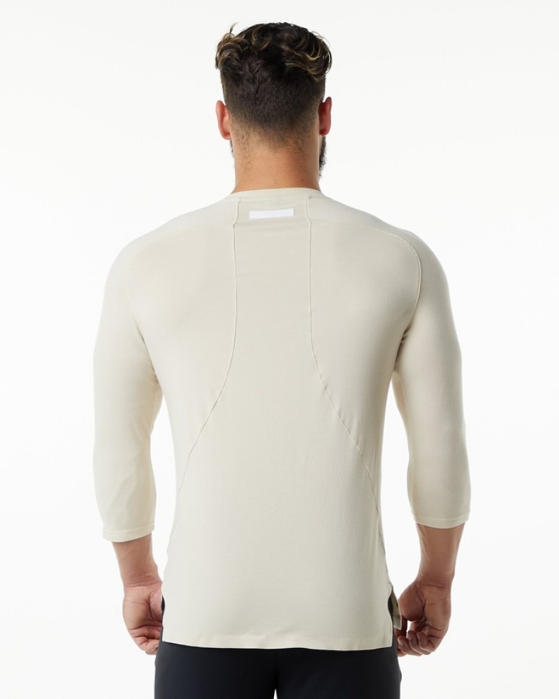 Alphalete Evo 3/4 Sleeve Uomo Camicie Bianche | 72GBTMEFX