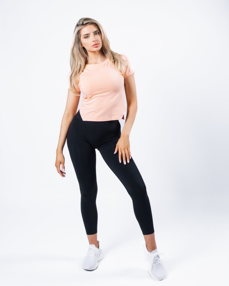 Alphalete Evo Crop Donna Camicie Corallo | 56BMNGOVL
