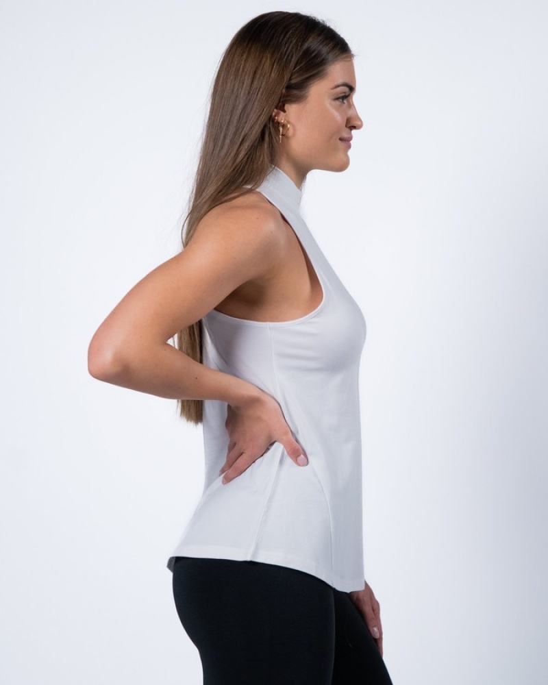 Alphalete Evo Donna Canotta Bianche | 79NZOFUPQ