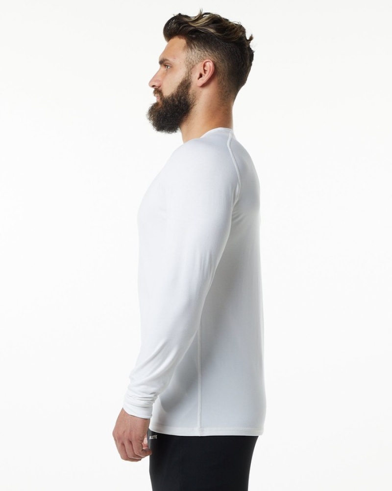 Alphalete Evo Epaulette Uomo Camicie Bianche | 20JLSRGTP