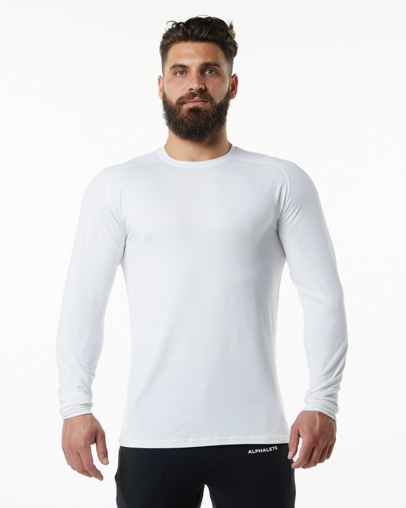 Alphalete Evo Epaulette Uomo Camicie Bianche | 20JLSRGTP