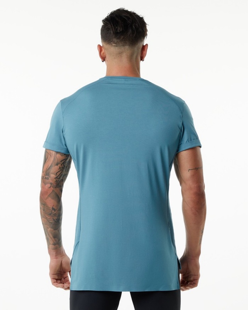 Alphalete Evo Pocket Uomo Camicie Blu | 61YZMBELD