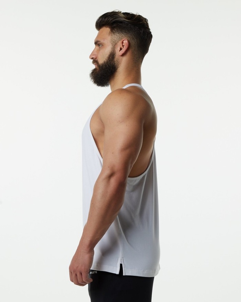 Alphalete Evo Stringer Uomo Canotta Bianche | 74LIPVKXT