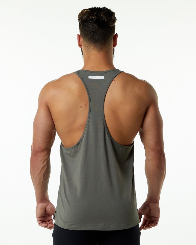 Alphalete Evo Stringer Uomo Canotta Grigie | 79JIRAMUO